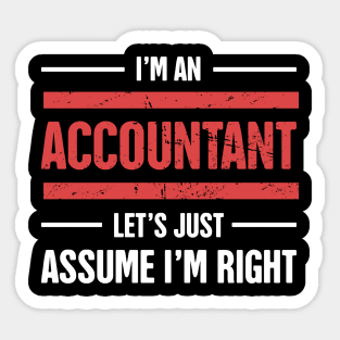 Funny Accounting Design - Gift For Accountants Sticker